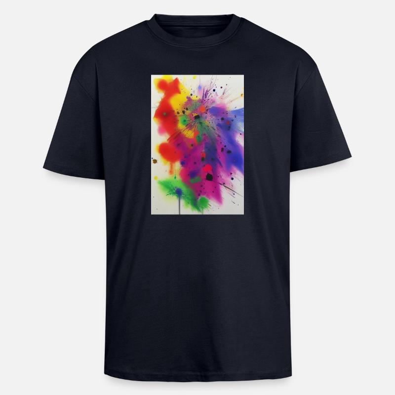 Farbspritzer - Oversized Heavyweight Unisex T-Shirt - French Navy