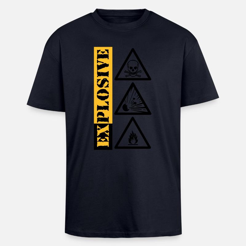 explosive, explosiv - Oversized Heavyweight Unisex T-Shirt - French Navy