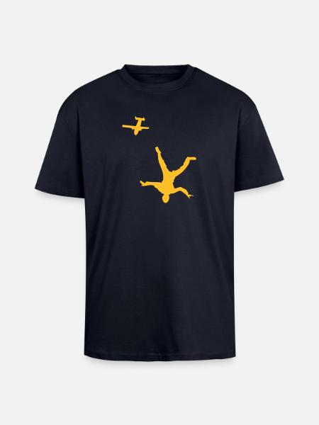 HeadDown with skyvan - Oversized Heavyweight Unisex T-Shirt - French Navy