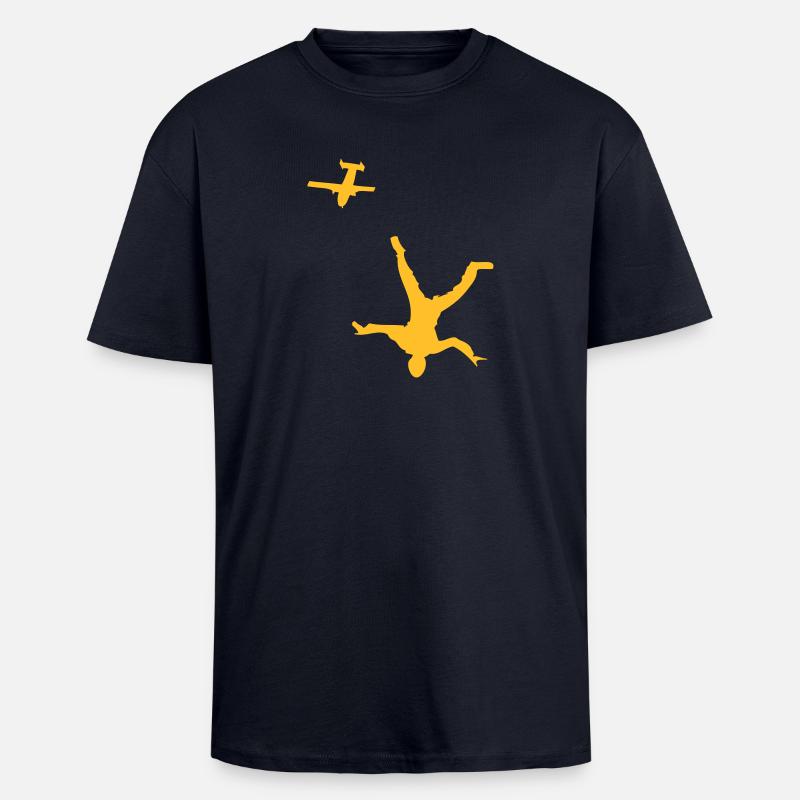 HeadDown with skyvan - Oversized Heavyweight Unisex T-Shirt - French Navy