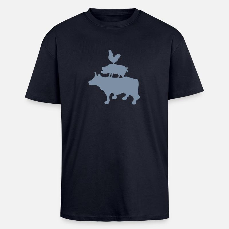 barbecue inc. 2 - Oversized Heavyweight Unisex T-Shirt - French Navy