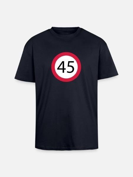 45 - Unisex Oversized Heavyweight T-shirt - french navy