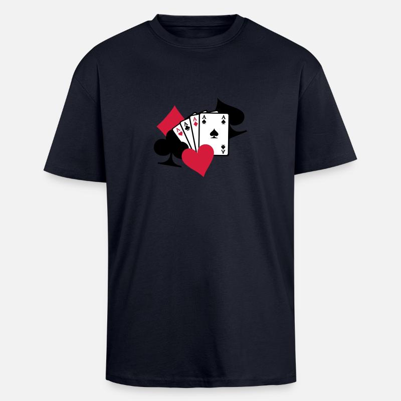 Poker - Unisex Oversized Heavyweight T-shirt - french navy