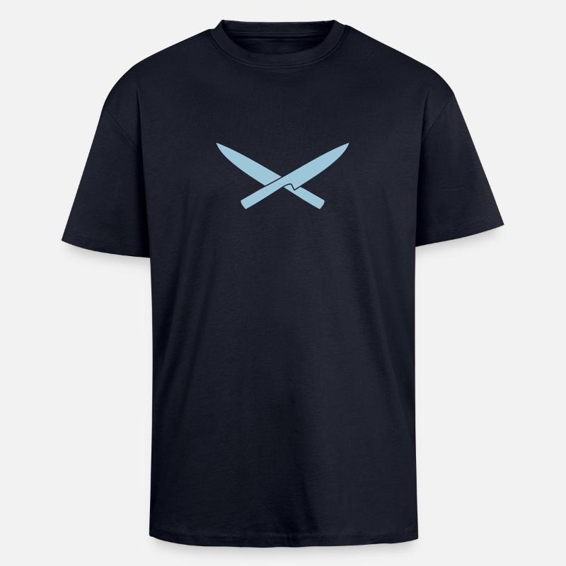 chefmesser - Oversized Heavyweight Unisex T-Shirt - French Navy