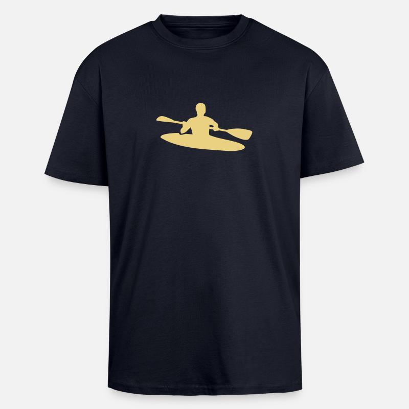 Kajak - Oversized Heavyweight Unisex T-Shirt - French Navy