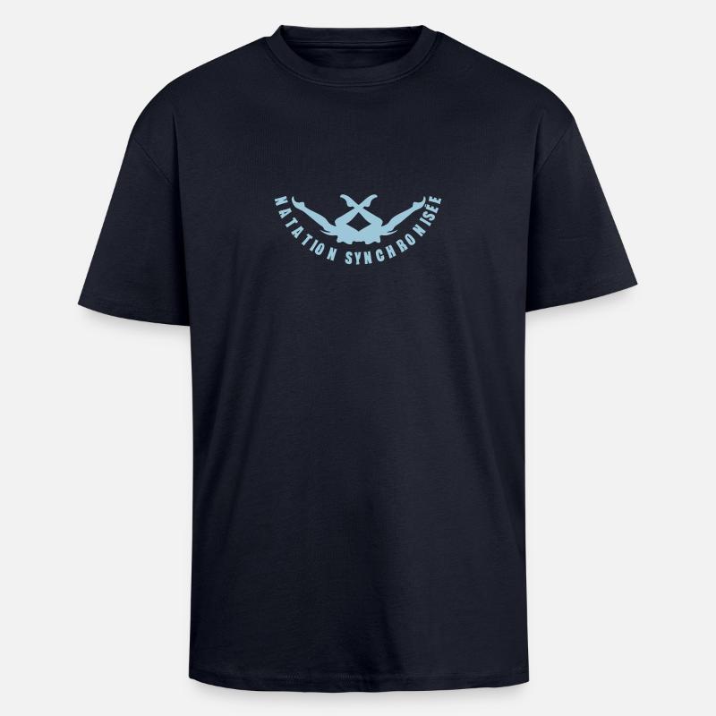 synchronisee2 schwimmen synchron schwimmen - Oversized Heavyweight Unisex T-Shirt - French Navy