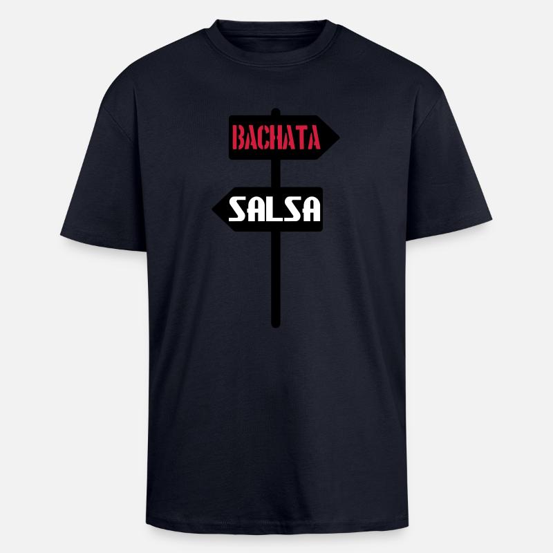 Bachata salsa signe - T-shirt unisexe oversize épais - bleu marine