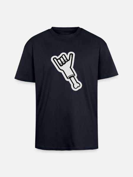 Bone - Oversized Heavyweight Unisex T-Shirt - French Navy