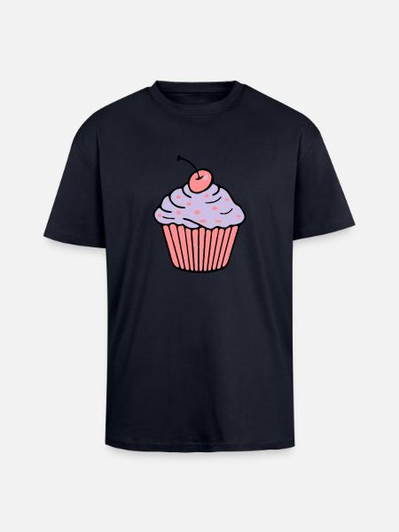 Cupcake - Unisex Oversized Heavyweight T-shirt - french navy