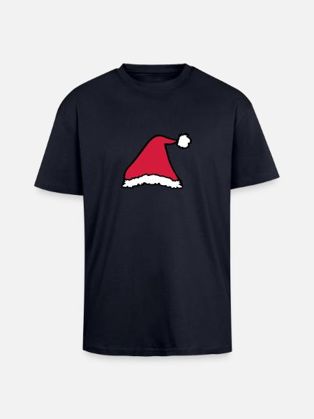 Santa Hat - Unisex Oversized Heavyweight T-shirt - french navy