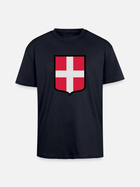 Blason Savoie (K) - T-shirt unisexe oversize épais - bleu marine