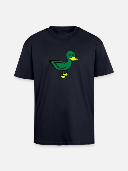 Cute Duck - Unisex Oversized Heavyweight T-shirt - french navy