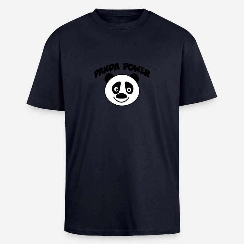 panda - Oversized Heavyweight Unisex T-Shirt - French Navy