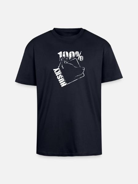 HUSKY 100 - Unisex Oversized Heavyweight T-shirt - french navy