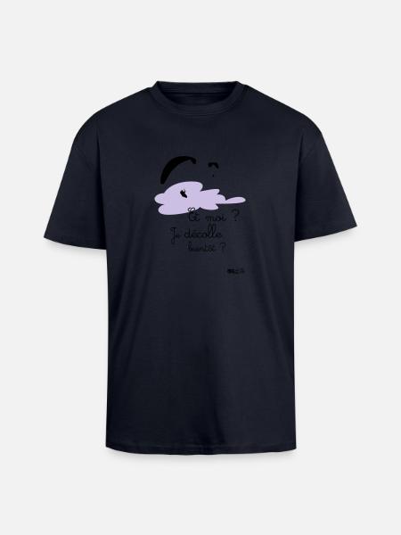 Body décolle bientot rose - T-shirt unisexe oversize épais - bleu marine
