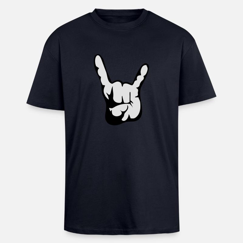 gruss01_2 - Oversized Heavyweight Unisex T-Shirt - French Navy
