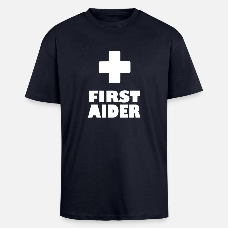 Ersthelfer - Oversized Heavyweight Unisex T-Shirt - French Navy