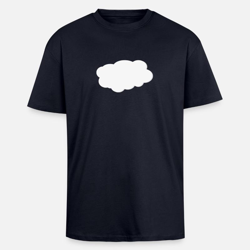 Wolke - Oversized Heavyweight Unisex T-Shirt - French Navy