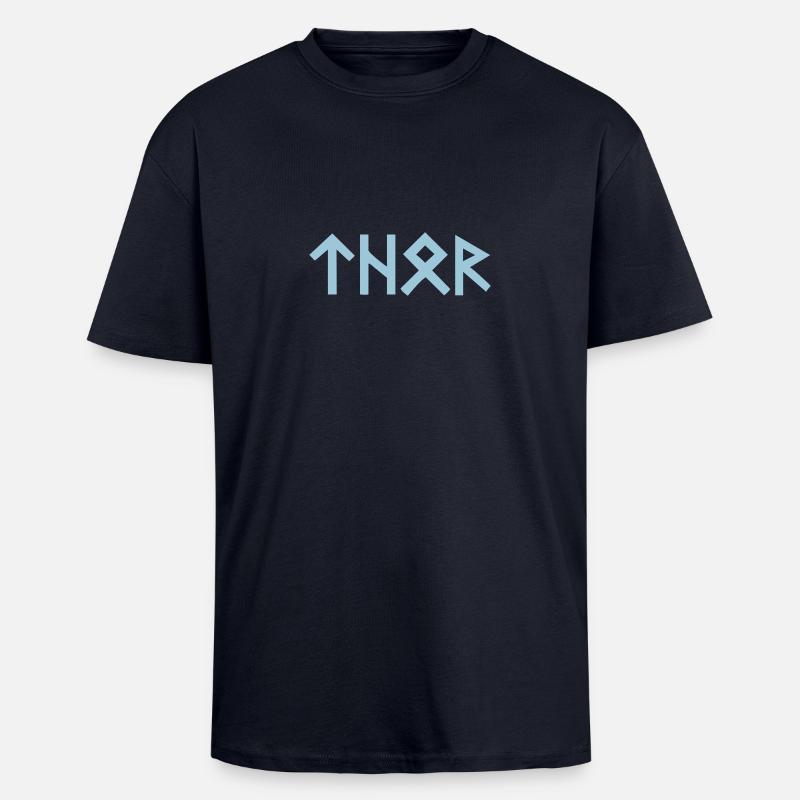Thor Runen - Oversized Heavyweight Unisex T-Shirt - French Navy