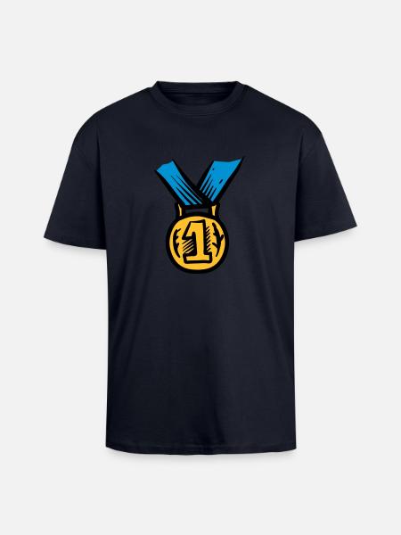medal - Unisex Oversized Heavyweight T-shirt - french navy
