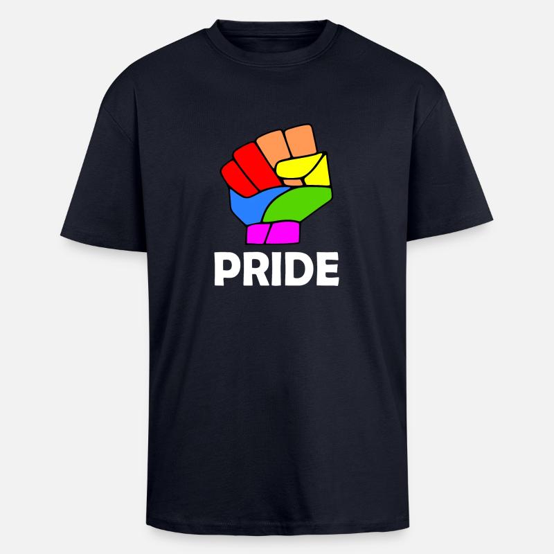 Pride - Oversized Heavyweight Unisex T-Shirt - French Navy