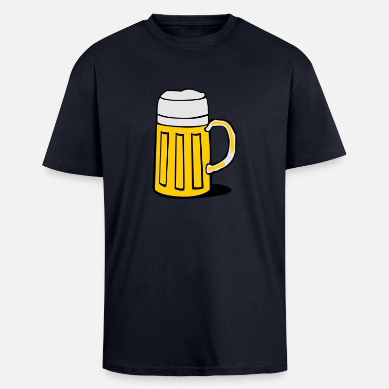 bier - Oversized Heavyweight Unisex T-Shirt - French Navy