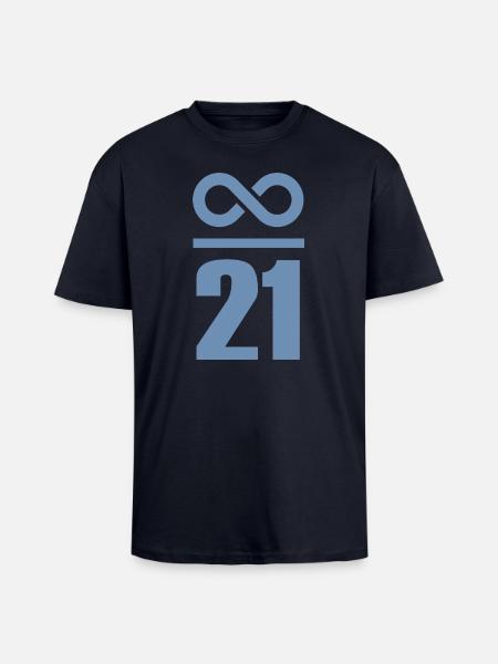 Infinite by 21 million Bitcoin - Unisex Oversized Heavyweight T-shirt - french navy
