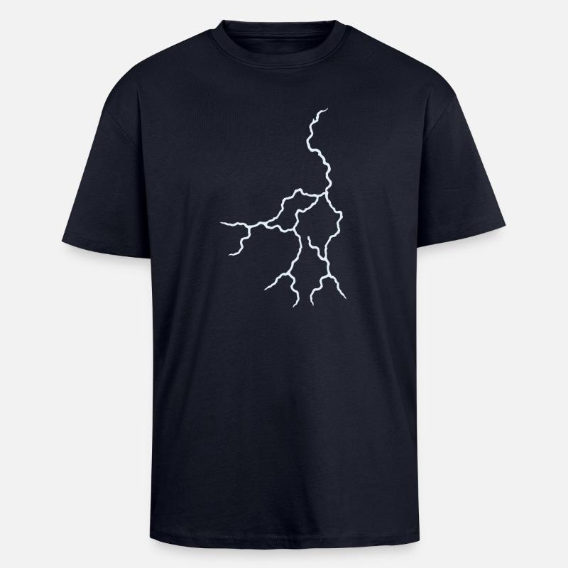 Lightning - Unisex Oversized Heavyweight T-shirt - french navy