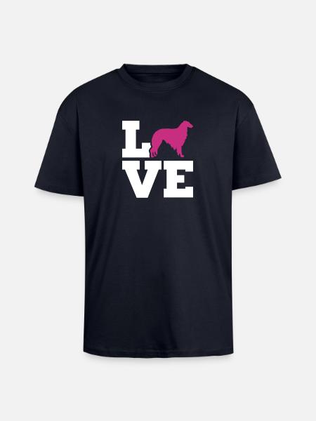 Borzoi - Unisex Oversized Heavyweight T-shirt - french navy