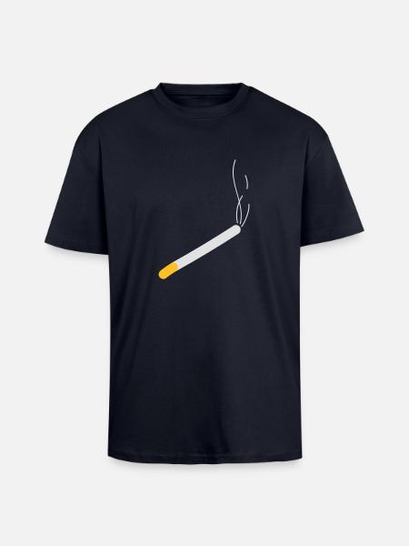zigarette - Oversized Heavyweight Unisex T-Shirt - French Navy