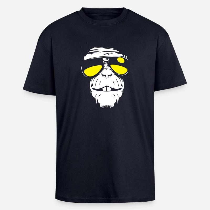 Cool Monkey - Coole Affe - Unisex Oversized Heavyweight T-shirt - french navy