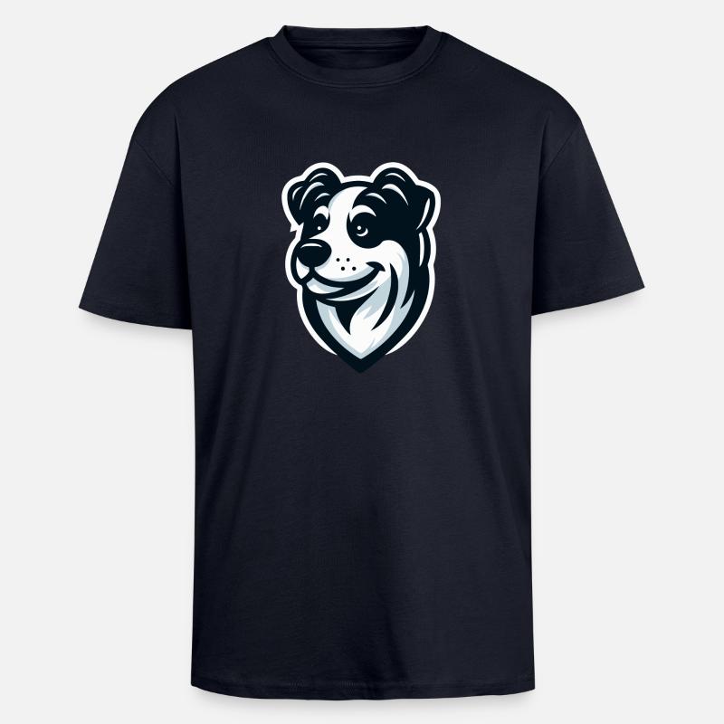 Hündchen: Illustration eines Freundes - Oversized Heavyweight Unisex T-Shirt - French Navy