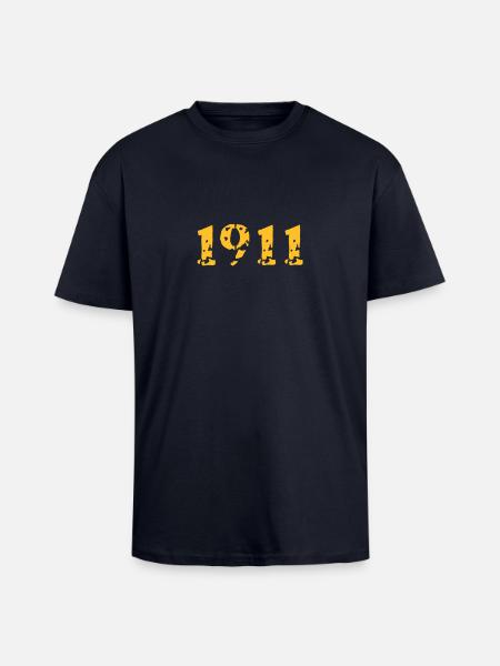 1911 - Oversized Heavyweight Unisex T-Shirt - French Navy