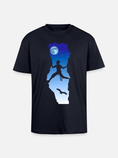 Night Climb - Unisex Oversized Heavyweight T-shirt - french navy