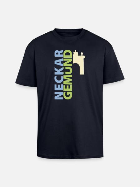 Neckargemuend Stadttor - Oversized Heavyweight Unisex T-Shirt - French Navy