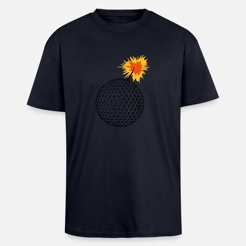 golfbombe - Oversized Heavyweight Unisex T-Shirt - French Navy