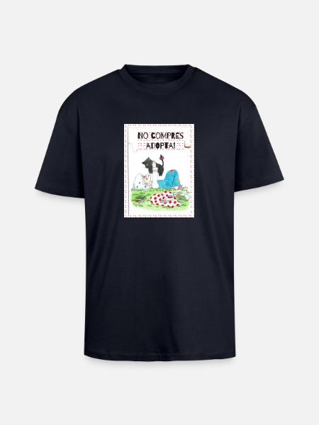 Adopt furry family - Unisex Oversized Heavyweight T-shirt - french navy
