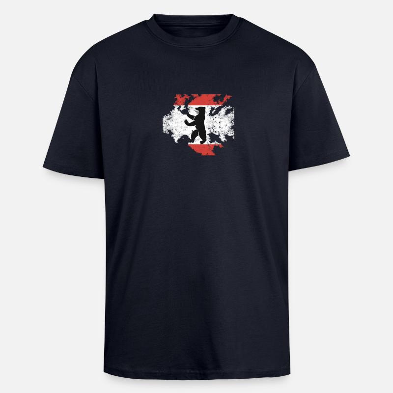 Berliner Bär, Geschenk - Oversized Heavyweight Unisex T-Shirt - French Navy