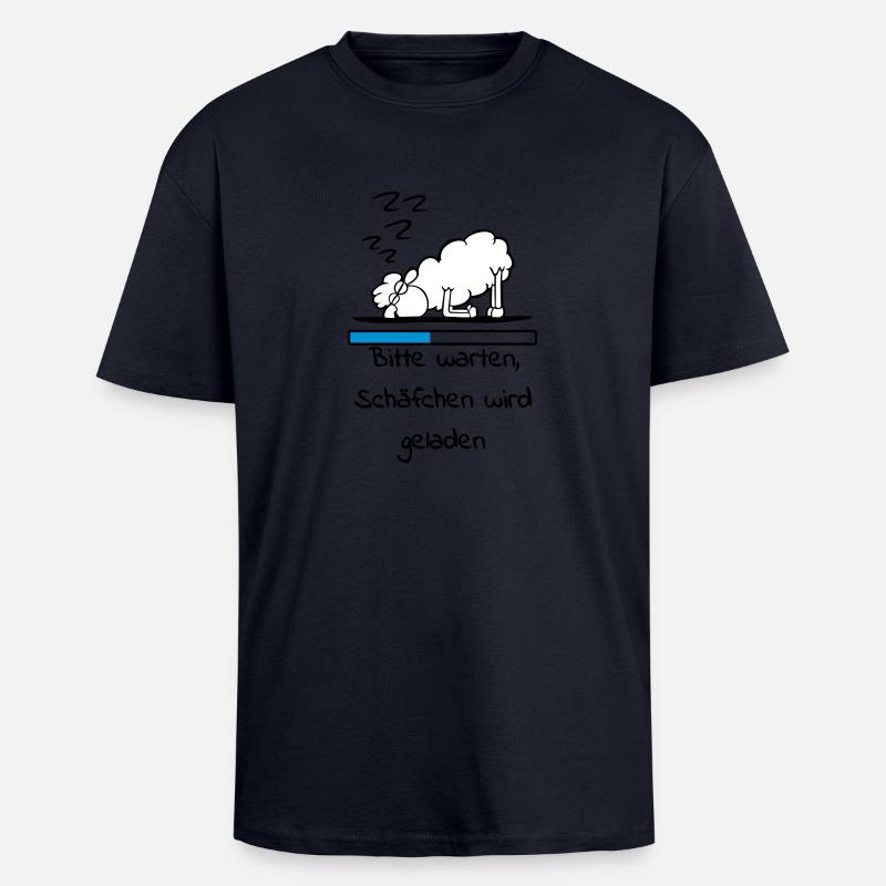 Schäfchen - Oversized Heavyweight Unisex T-Shirt - French Navy