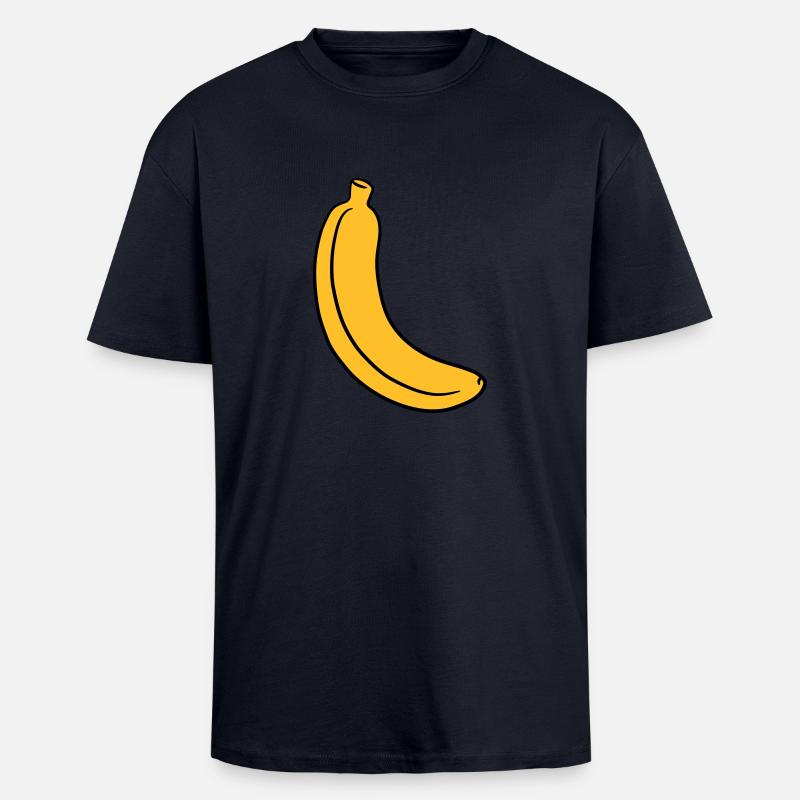 banane - Oversized Heavyweight Unisex T-Shirt - French Navy