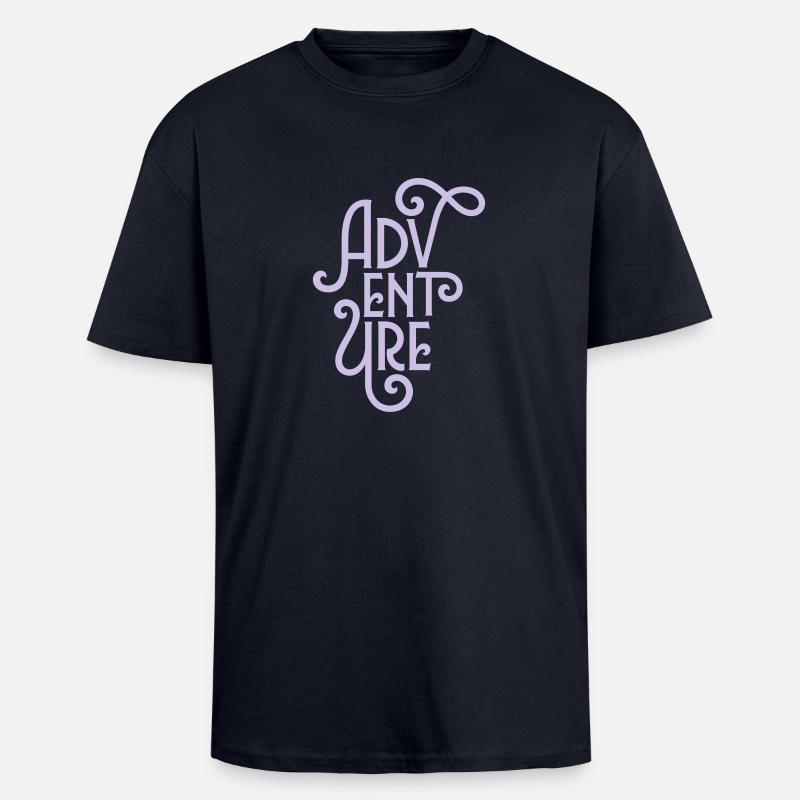 Adventure - Oversized Heavyweight Unisex T-Shirt - French Navy