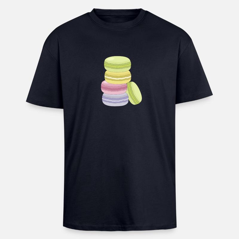 Zuckersüße, bunte Macarons - Oversized Heavyweight Unisex T-Shirt - French Navy
