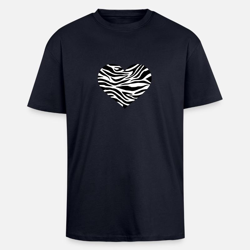Zebra - Unisex Oversized Heavyweight T-shirt - french navy