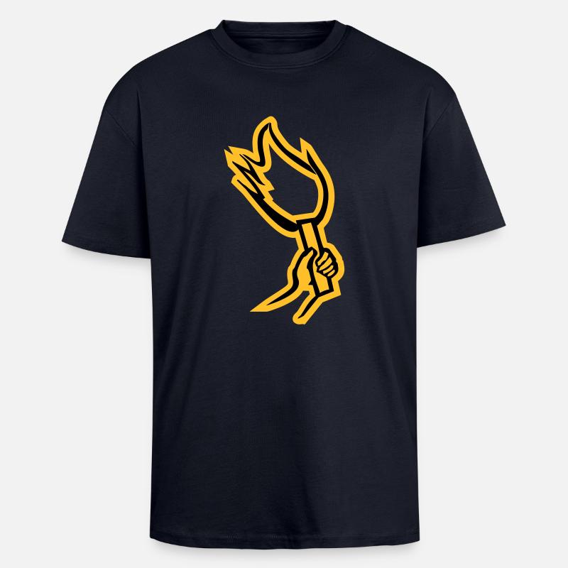 pyrotechnik - Oversized Heavyweight Unisex T-Shirt - French Navy