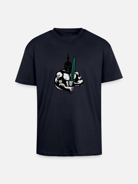 spartaner_002 - T-shirt unisexe oversize épais - bleu marine