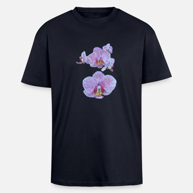Orchideenblüten - Oversized Heavyweight Unisex T-Shirt - French Navy