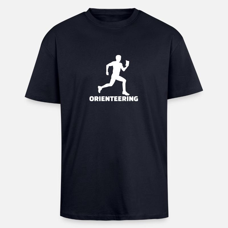 Orienteering - T-shirt unisexe oversize épais - bleu marine