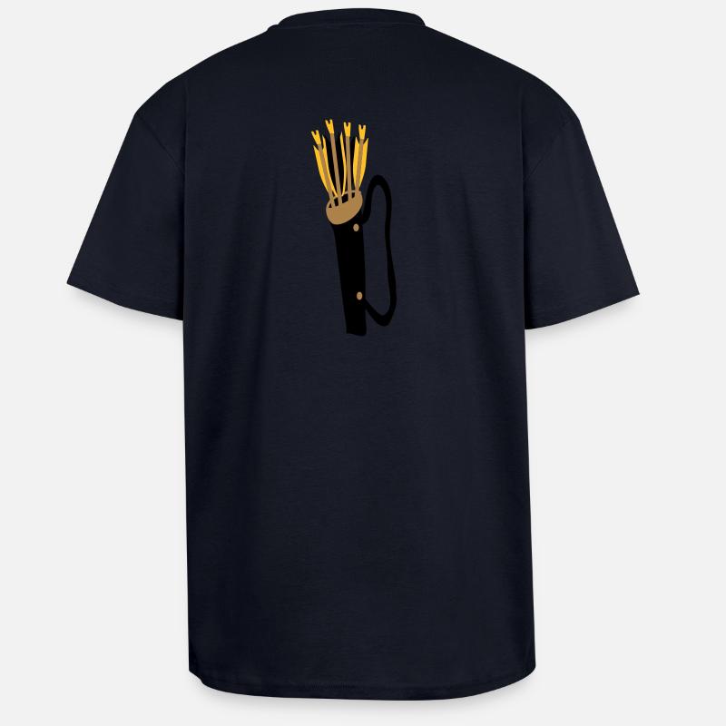 Pfeilenköcher Bogenschiessen fletcher's pride by - Oversized Heavyweight Unisex T-Shirt - French Navy