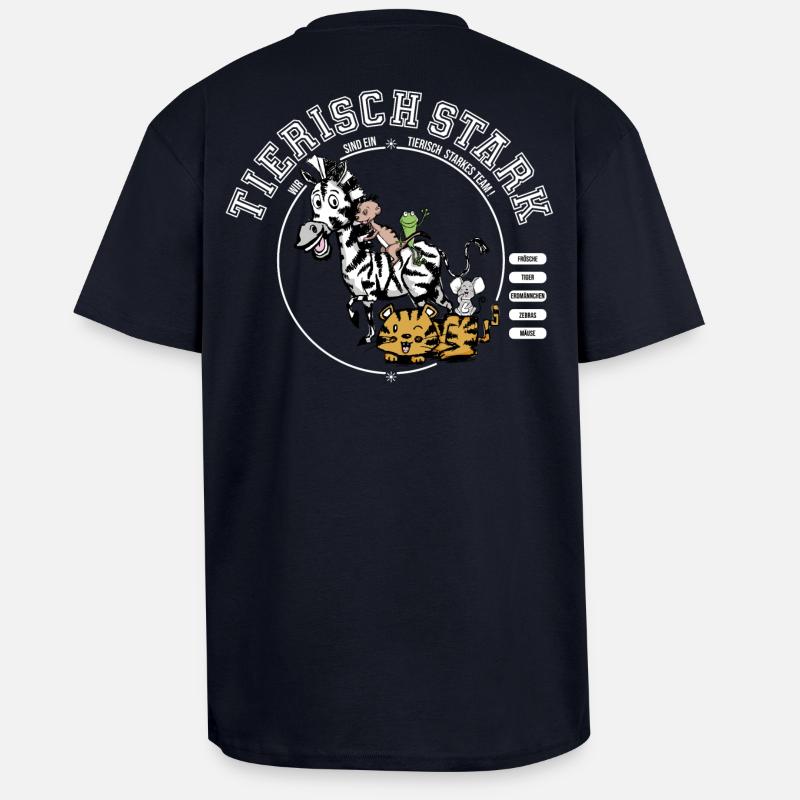 Team- tierisch stark - Oversized Heavyweight Unisex T-Shirt - French Navy