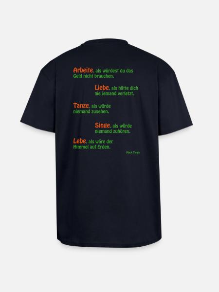 Mark Twain - Oversized Heavyweight Unisex T-Shirt - French Navy